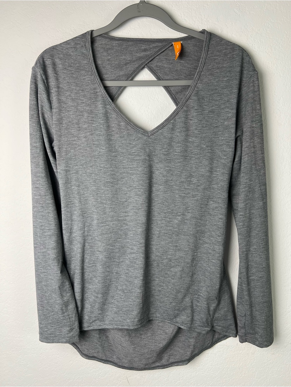 Lucy Open Back Yoga Athletic Long Sleeve Tee Shirt